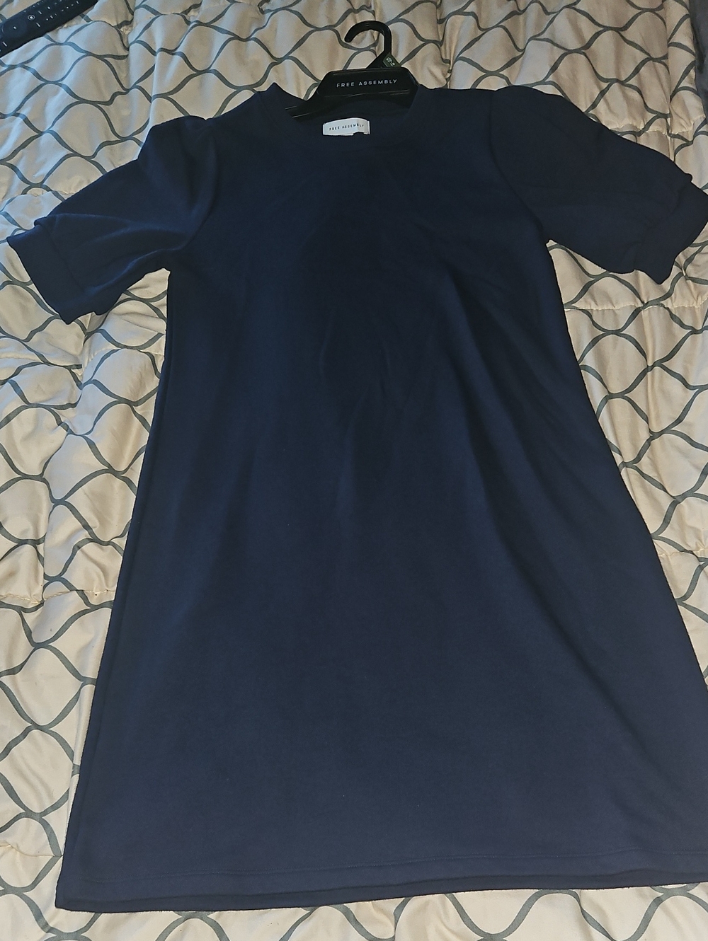 Short-Sleeve Navy Shift Dress by Free Assembly Brand Size XS